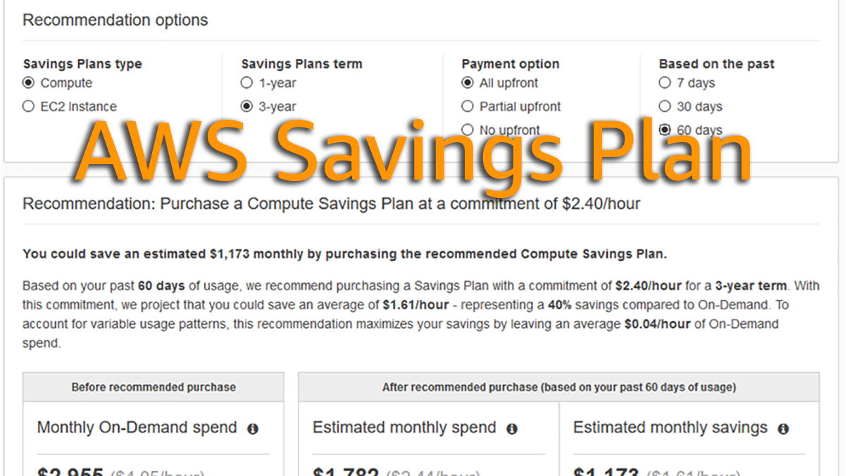 First take on AWS Savings Plans